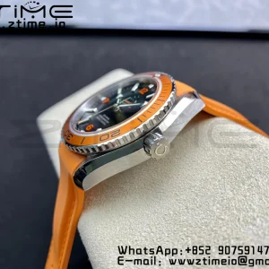 OMEGA Planet Ocean Professional Orange Kehys 42mm 1:1 VSF Best Edition oranssi kumihihna A8500 Super Clone - Super Clone Watch | 1:1 paras versio