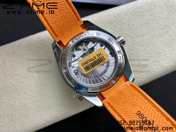 OMEGA Planet Ocean Professional Orange Kehys 42mm 1:1 VSF Best Edition oranssi kumihihna A8500 Super Clone - Super Clone Watch | 1:1 paras versio