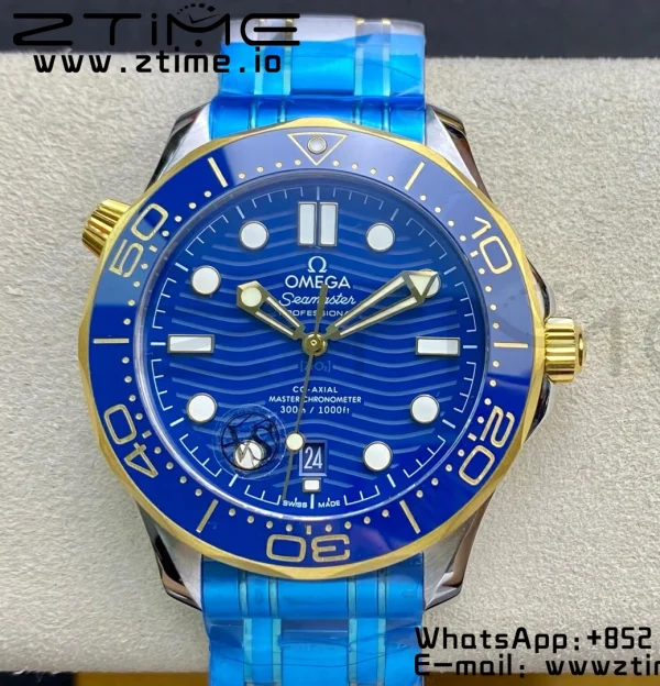 OMEGA 2018 Seamaster Diver 300M SS/YG VSF 1:1 Best Edition YG Bezel Blue Dial on SS/YG Bracelet A8800 - Super Clone Watch | 1:1 Best Version