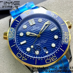 OMEGA 2018 Seamaster Diver 300M SS/YG VSF 1:1 Best Edition YG Bezel Blue Dial on SS/YG Bracelet A8800 - Super Clone Watch | 1:1 Best Version