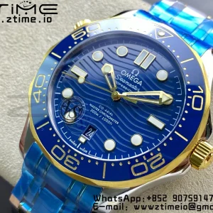 OMEGA 2018 Seamaster Diver 300M SS/YG VSF 1:1 Best Edition YG Bezel Blue Dial on SS/YG Bracelet A8800 - Super Clone Watch | 1:1 Best Version
