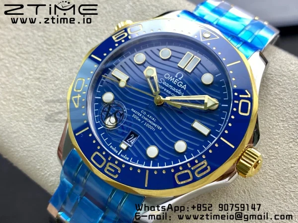 OMEGA 2018 Seamaster Diver 300M SS/YG VSF 1:1 Best Edition YG Bezel Blue Dial on SS/YG Bracelet A8800 - Super Clone Watch | 1:1 Best Version