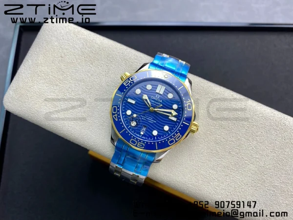 OMEGA 2018 Seamaster Diver 300M SS/YG VSF 1:1 Best Edition YG Bezel Blue Dial on SS/YG Bracelet A8800 - Super Clone Watch | 1:1 Best Version
