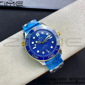 OMEGA 2018 Seamaster Diver 300M SS/YG VSF 1:1 Best Edition YG Bezel Blue Dial on SS/YG Bracelet A8800 - Super Clone Watch | 1:1 Best Version