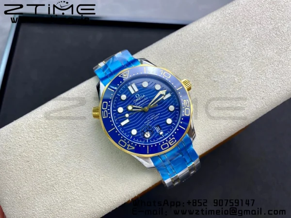 OMEGA 2018 Seamaster Diver 300M SS/YG VSF 1:1 Best Edition YG Bezel Blue Dial on SS/YG Bracelet A8800 - Super Clone Watch | 1:1 Best Version