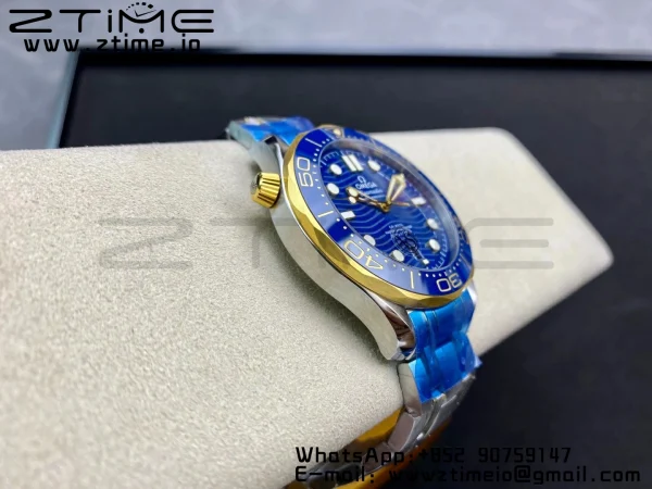 OMEGA 2018 Seamaster Diver 300M SS/YG VSF 1:1 Best Edition YG Bezel Blue Dial on SS/YG Bracelet A8800 - Super Clone Watch | 1:1 Best Version