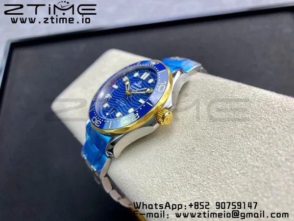 OMEGA 2018 Seamaster Diver 300M SS/YG VSF 1:1 Best Edition YG Bezel Blue Dial on SS/YG Bracelet A8800 - Super Clone Watch | 1:1 Best Version