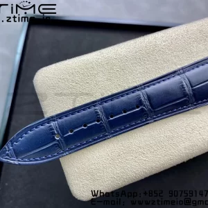 Blancpain Villeret 6654 SS/RG Complicated Function OMF 1:1 Best Edition Blue Dial on Black Leather Strap A6654 V3 - Super Clone Watch | 1:1 Best Version