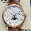 Blancpain Villeret 6654 SS/RG Complicated Function OMF 1:1 Best Edition White Dial on Brown Leather Strap A6654 V3 - Super Clone Watch | 1:1 Best Version