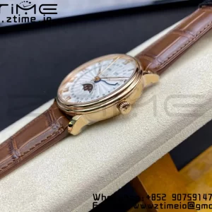 Blancpain Villeret 6654 SS/RG Complicated Function OMF 1:1 Best Edition White Dial on Brown Leather Strap A6654 V3 - Super Clone Watch | 1:1 Best Version