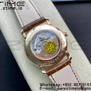 Blancpain Villeret 6654 SS/RG Complicated Function OMF 1:1 Best Edition White Dial on Brown Leather Strap A6654 V3 - Super Clone Watch | 1:1 Best Version