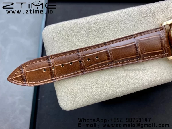 Blancpain Villeret 6654 SS/RG Complicated Function OMF 1:1 Best Edition White Dial on Brown Leather Strap A6654 V3 - Super Clone Watch | 1:1 Best Version