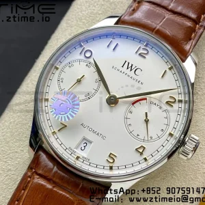 IWC Portuguese Real PR IW500704 ZF 1:1 Best Edition White Dial on Brown Leather Strap A52010 V5 - Super Clone Watch | 1:1 Best Version