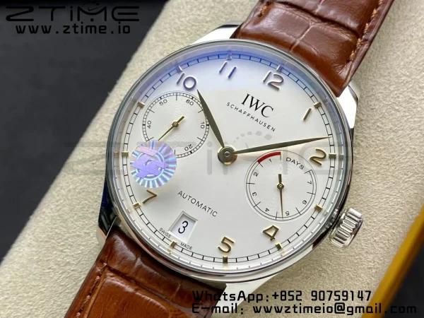 IWC Portuguese Real PR IW500704 ZF 1:1 Best Edition White Dial on Brown Leather Strap A52010 V5 - Super Clone Watch | 1:1 Best Version