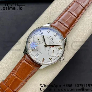 IWC Portuguese Real PR IW500704 ZF 1:1 Best Edition White Dial on Brown Leather Strap A52010 V5 - Super Clone Watch | 1:1 Best Version