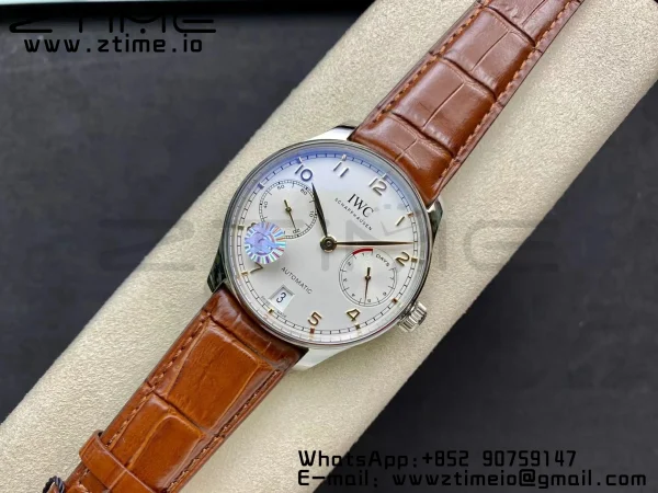 IWC Portuguese Real PR IW500704 ZF 1:1 Best Edition White Dial on Brown Leather Strap A52010 V5 - Super Clone Watch | 1:1 Best Version