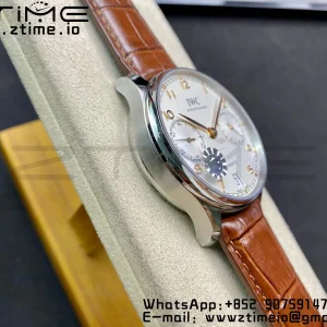 IWC Portuguese Real PR IW500704 ZF 1:1 Best Edition White Dial on Brown Leather Strap A52010 V5 - Super Clone Watch | 1:1 Best Version