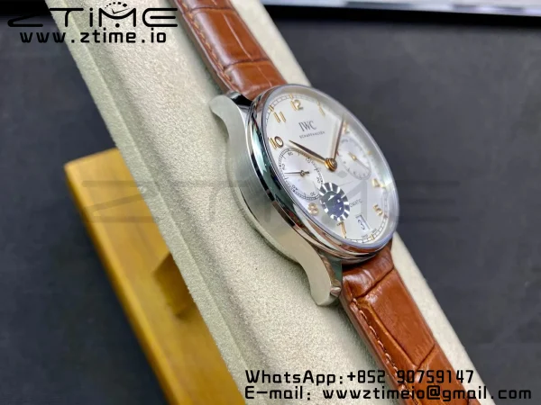 IWC Portuguese Real PR IW500704 ZF 1:1 Best Edition White Dial on Brown Leather Strap A52010 V5 - Super Clone Watch | 1:1 Best Version