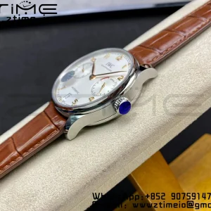 IWC Portuguese Real PR IW500704 ZF 1:1 Best Edition White Dial on Brown Leather Strap A52010 V5 - Super Clone Watch | 1:1 Best Version