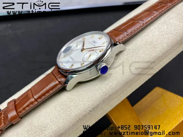 IWC Portuguese Real PR IW500704 ZF 1:1 Best Edition White Dial on Brown Leather Strap A52010 V5 - Super Clone Watch | 1:1 Best Version
