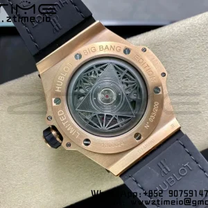 HUBLOT Big Bang Sang Bleu RG Titanium 415.OX.1118.VR.MXM17 WWF 1:1 Best Edition Blue Skeletonal Dial On Blue Gummy Strap Asian HB1213 - Super Clone Watch | 1:1 Best Version