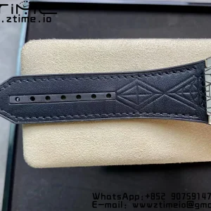 HUBLOT Big Bang Sang Bleu Titanium 415.NX WWF 1:1 Best Edition Black Skeletonal Dial Titanium bezel with diamonds On Black Gummy Strap Asian HB1213 - Super Clone Watch | 1:1 Best Version