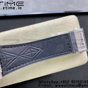 HUBLOT Big Bang Sang Bleu Titanium 415.NX.1112.VR.1704.MXM17 WWF 1:1 Best Edition Diamonds Case On Blue Gummy Strap Asian HB1213 - Super Clone Watch | 1:1 Best Version