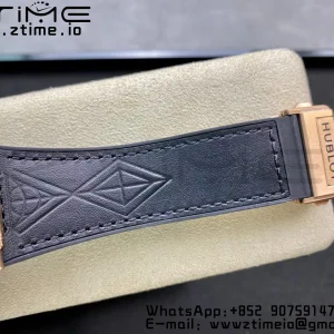 HUBLOT Big Bang Sang Bleu RG Titanium 415.OX.1118.VR.1704.MXM17 WWF 1:1 Best Edition Diamonds Case On Blue Gummy Strap Asian HB1213 - Super Clone Watch | 1:1 Best Version