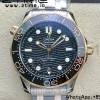 OMEGA 2018 Seamaster Diver 300M SS/RG VSF 1:1 Best Edition RG Bezel Black Dial on SS/RG Bracelet A8800 - Super Clone Watch | 1:1 Best Version