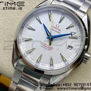 OMEGA Aqua Terra 150M SS VSF 1:1 Best Edition White Dial Blue Markers on SS Bracelet A8500 Super Clone - Super Clone Watch | 1:1 Best Version