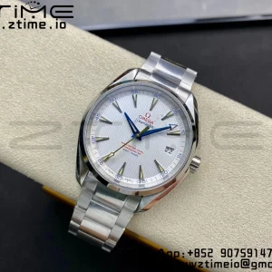 OMEGA Aqua Terra 150M SS VSF 1:1 Best Edition White Dial Blue Markers on SS Bracelet A8500 Super Clone - Super Clone Watch | 1:1 Best Version