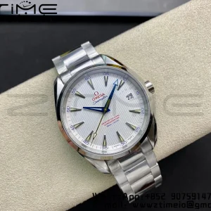 OMEGA Aqua Terra 150M SS VSF 1:1 Best Edition White Dial Blue Markers on SS Bracelet A8500 Super Clone - Super Clone Watch | 1:1 Best Version