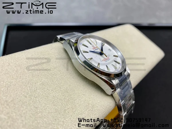 OMEGA Aqua Terra 150M SS VSF 1:1 Best Edition White Dial Blue Markers on SS Bracelet A8500 Super Clone - Super Clone Watch | 1:1 Best Version