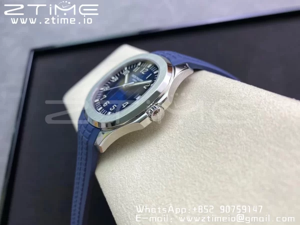 PATEK PHILIPPE Aquanaut 5168G 42mm SS 3KF 1:1 Best Edition Blue Dial on Blue Rubber Strap A324 Super Clone V2 - Super Clone Watch | 1:1 Best Version