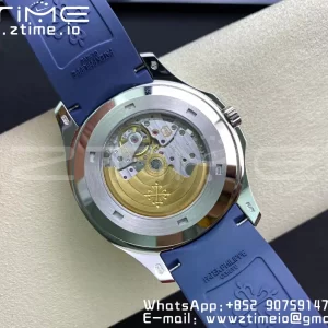 PATEK PHILIPPE Aquanaut 5168G 42mm SS 3KF 1:1 Best Edition Blue Dial on Blue Rubber Strap A324 Super Clone V2 - Super Clone Watch | 1:1 Best Version