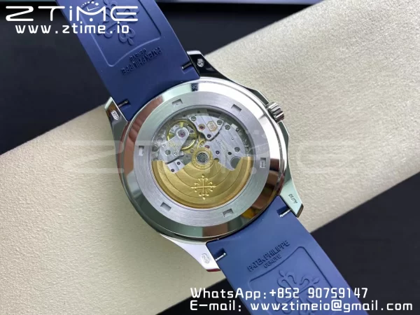 PATEK PHILIPPE Aquanaut 5168G 42mm SS 3KF 1:1 Best Edition Blue Dial on Blue Rubber Strap A324 Super Clone V2 - Super Clone Watch | 1:1 Best Version