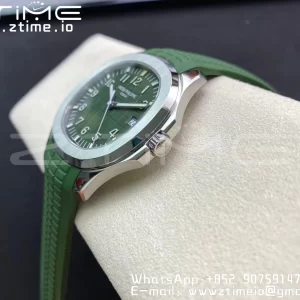 PATEK PHILIPPE Aquanaut 5168G 42mm SS 3KF 1:1 Best Edition Green Dial on Green Rubber Strap A324 Super Clone V2 - Super Clone Watch | 1:1 Best Version