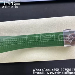 PATEK PHILIPPE Aquanaut 5168G 42mm SS 3KF 1:1 Best Edition Green Dial on Green Rubber Strap A324 Super Clone V2 - Super Clone Watch | 1:1 Best Version