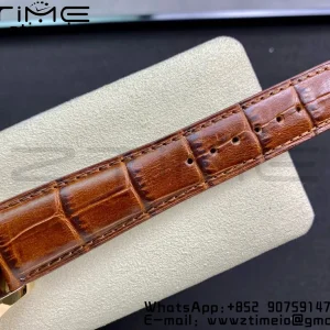 IWC Πορτογαλική Real PR RG IW500113 ZF 1:1 Best Edition White Dial σε καφέ δερμάτινο λουράκι A52010 V5 - Super Clone Watch | 1:1 Best Version