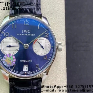 IWC Πορτογαλική Real PR Laureus Edition IW500112 ZF 1:1 Best Edition Blue Dial on Black Leather Strap A52010 V5 - Super Clone Watch | 1:1 Best Version