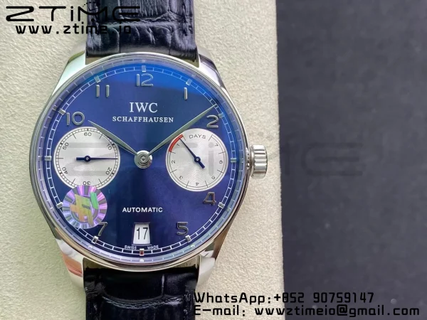 IWC Πορτογαλική Real PR Laureus Edition IW500112 ZF 1:1 Best Edition Blue Dial on Black Leather Strap A52010 V5 - Super Clone Watch | 1:1 Best Version