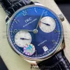 IWC Portuguese Real PR Laureus Edition IW500112 ZF 1:1 Best Edition Blå urskive på sort læderrem A52010 V5 - Super Clone Watch | 1:1 Best Version