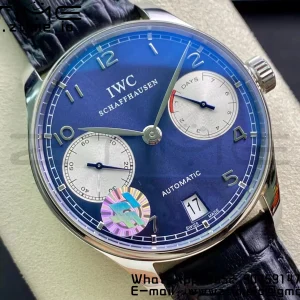 IWC Portuguese Real PR Laureus Edition  IW500112  ZF 1:1 Best Edition Blue Dial on Black Leather Strap A52010 V5 - Super Clone Watch | 1:1 Best Version