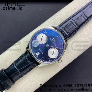 IWC Πορτογαλική Real PR Laureus Edition IW500112 ZF 1:1 Best Edition Blue Dial on Black Leather Strap A52010 V5 - Super Clone Watch | 1:1 Best Version