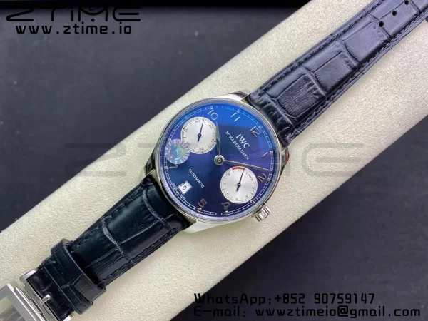 IWC Πορτογαλική Real PR Laureus Edition IW500112 ZF 1:1 Best Edition Blue Dial on Black Leather Strap A52010 V5 - Super Clone Watch | 1:1 Best Version