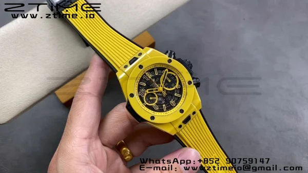 Hublot Big Bang Unico 441.ES.5119.RX Ceramic BBF 1:1 Best Edition Skeleton Dial on Yellow Rubber Strap A1280 - Super Clone Watch | 1:1 Best Version