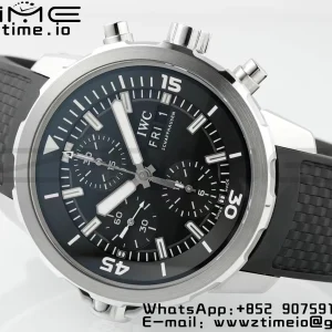 IWC Aquatimer Chrono IW376803 SS APSF 1:1 Best Edition Black Dial on Black Rubber Strap DD7750 - Super Clone Watch | 1:1 Best Version