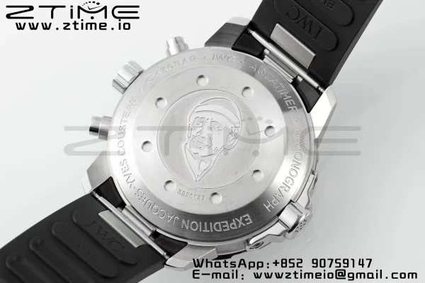 IWC Aquatimer Chrono IW376803 SS APSF 1:1 Best Edition Black Dial on Black Rubber Strap DD7750 - Super Clone Watch | 1:1 Best Version