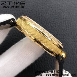 Breguet Reine de Naples 8918BA/58/864/D00D YG ZF 1:1 Best Edition White MOP Dial Diamonds Bezel on Black Fabric Strap A537 V2 - Super Clone Watch | 1:1 Best Version