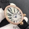 Breguet  Reine de Naples 8918BR/58/864 D00D RG ZF 1:1 Best Edition White MOP Dial Diamonds Bezel on Black Fabric Strap A537 V2 - Super Clone Watch | 1:1 Best Version